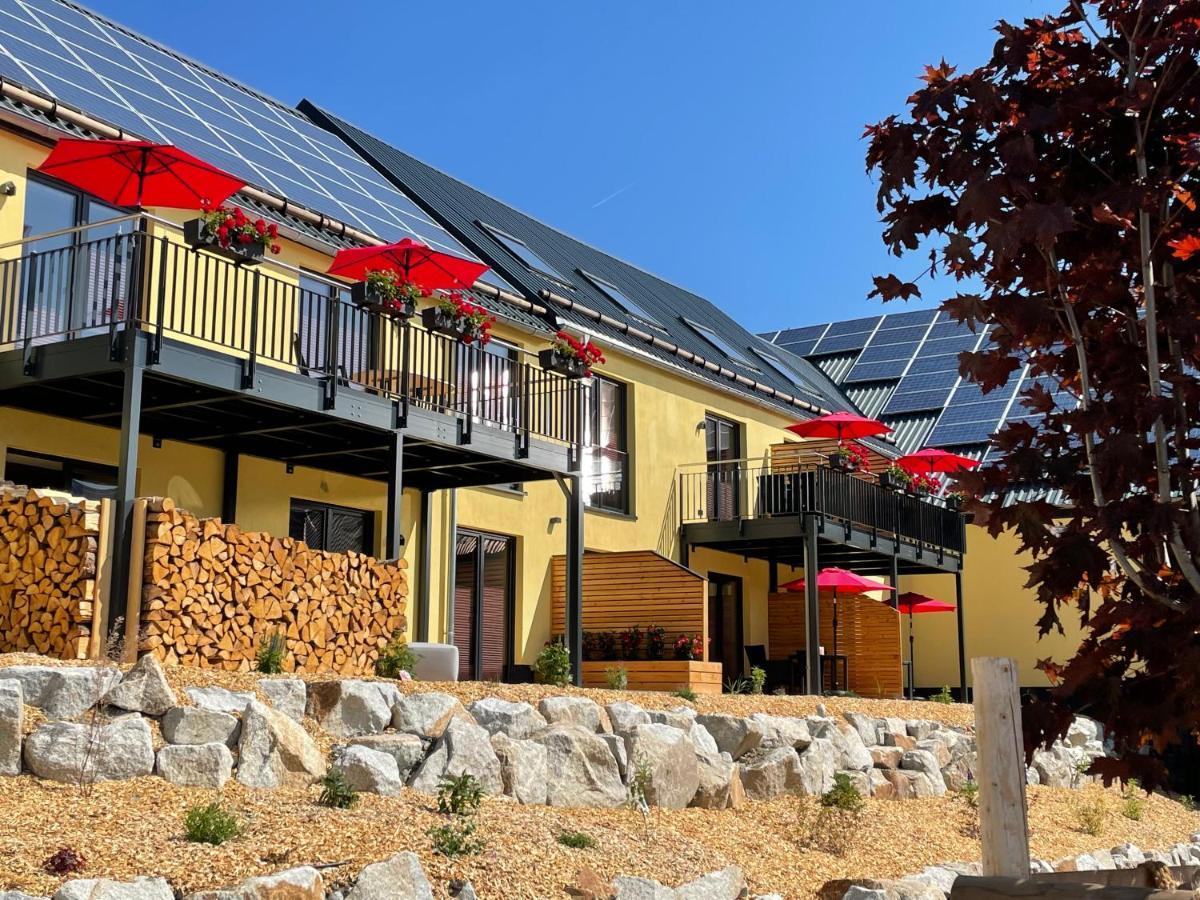 Chalet-Ferienwohnung Aehrenglueck, 70 Qm, Wellness/Fitness/Sauna - Bergroedelhof Feilitzsch Eksteriør billede